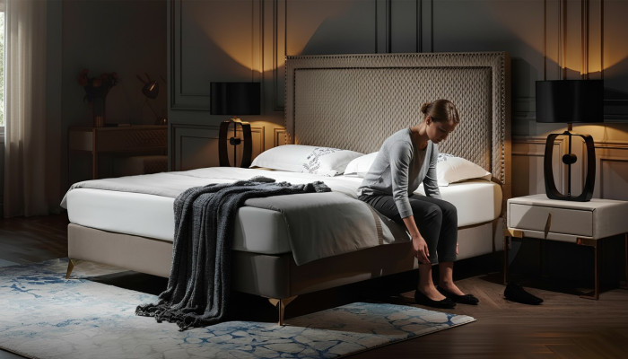 Doppelbett Bett Ehebett Design Luxus Luxur Polsterbett Designbett Leder Betten