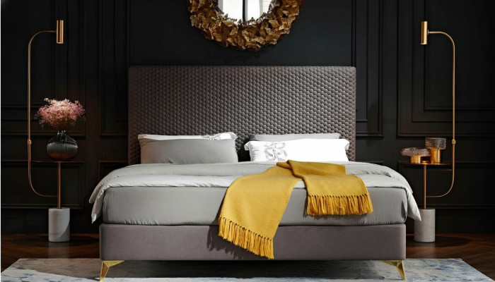 Design Luxus Luxur Polsterbett Designbett Leder Betten Ehebett Doppelbett Bett