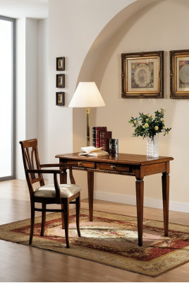 Tisch Schreibtisch Sekretär Tische Italienische Möbel Stuhl Set Büro 2tlg Büro