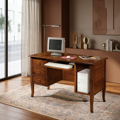 Italienische Möbel Büro Tisch Einrichtung Möbel Schreibtisch Echtholz Tische Neu