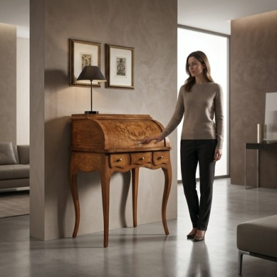 Design Schreibtisch Luxus Büro Möbel Tisch Italienische Tische Sekretär Holz Neu