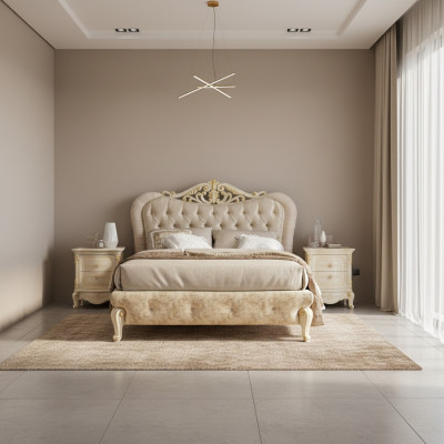 Bett Möbel Doppelbett Chesterfield Schlafzimmer Möbel Design Betten Italien Neu