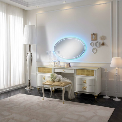 Schminktisch Luxus Design Tische Kosmetik Frisier Spiegel Konsole Schlafzimmer