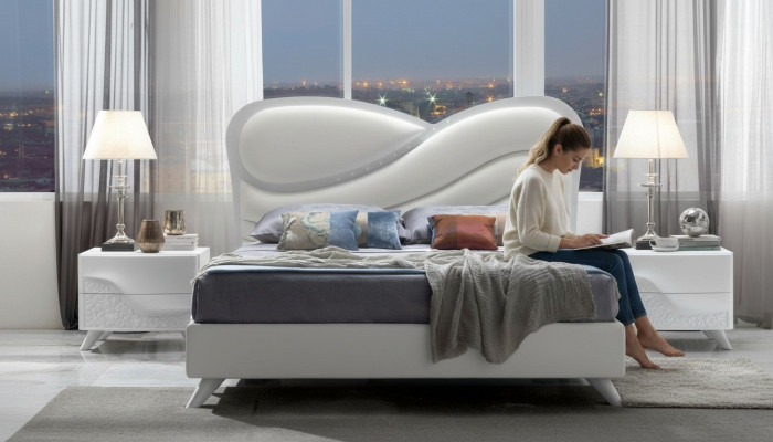 Bett Polster Design Luxus Doppel Hotel Betten Schlaf Zimmer Bettgestelle Holz
