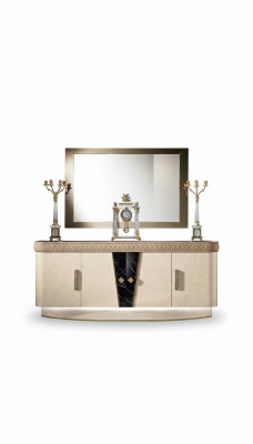 Kommode mit Spiegel Holz Kommoden Möbel Schrank Schlafzimmer Luxus Sideboard Neu