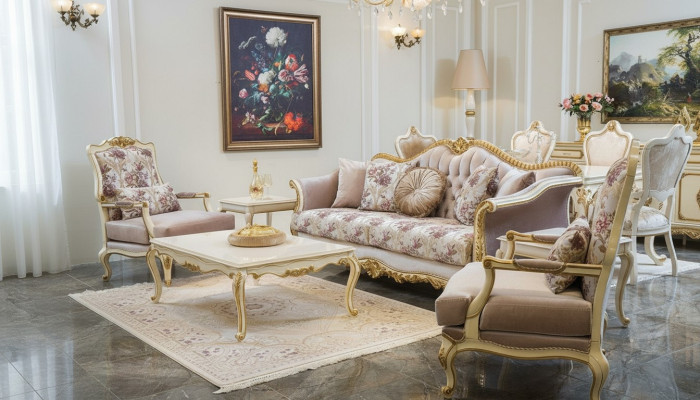 Sofagarnitur Sofa Sitzer Couchtisch Sessel Sofas Set Stoff Luxus Sitz 5tlg.