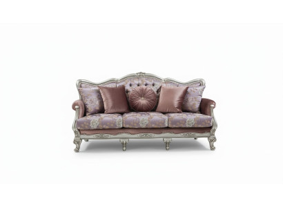 Sofa 3 Sitzer Lila Wohnzimmer Klassische Design Möbel Sofas Luxus Neu
