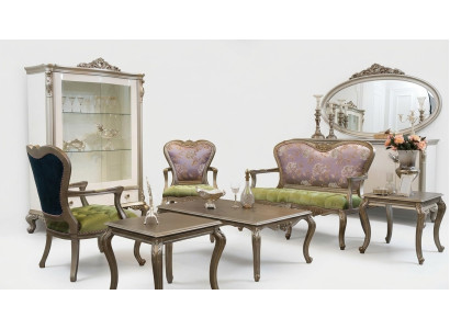 Sofa Set 2+1+1 Sitz Luxus Couchtisch Beistelltisch Sessel Garnitur 6tlg