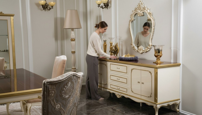 Italienische Möbel Kommode Gold Barock Rokoko Sideboard Kommoden Holz