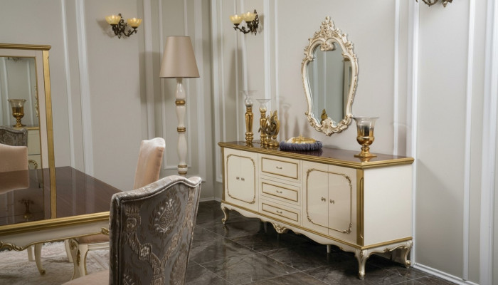 Italienische Möbel Kommode Gold Barock Rokoko Sideboard Kommoden Holz
