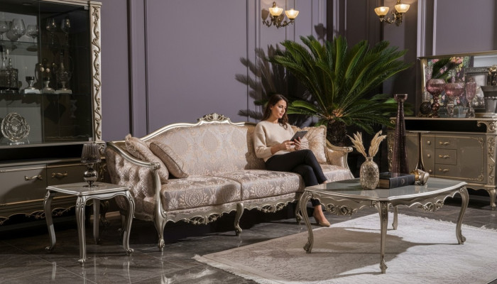 Polster Designer Möbel Dreisitzer Sofa 3 Sitzer Sofas Textil Couchen big