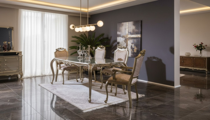 Esszimmer Set Essgruppe Klassische Barock Rokoko 4tlg Stuhl Garnitur 4x Stühle
