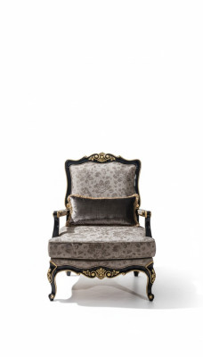 Sessel Polster Designer Textil 1 Sitzer Polster Einsitzer Möbel Barock