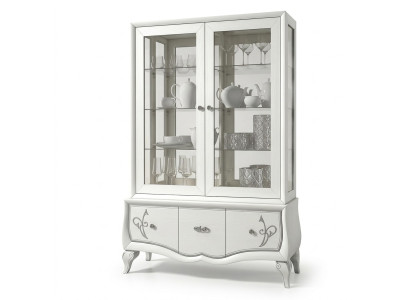 Luxus Vitrine Glas Schrank Antik Stil Modern Holz Vitrinen Italienische Möbel
