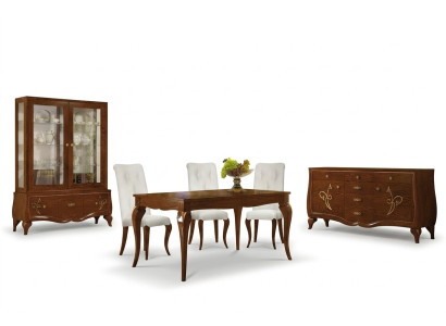 Esszimmer Esstisch Stuhl Kommode Vitrine Gruppe Ess Holz Garnitur Neu Set 7tlg.