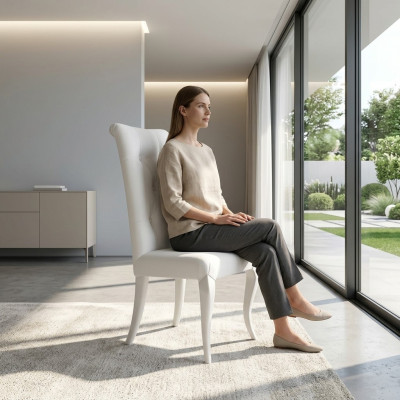 Esszimmerstuhl Stuhl Esszimmer Modern Stuhle Holz Design Ess Weiß Sitz Sessel