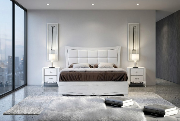 Doppelbett Betten Bett Polster Holz Designer Doppel Bettrahmen Weiß Bettgestelle