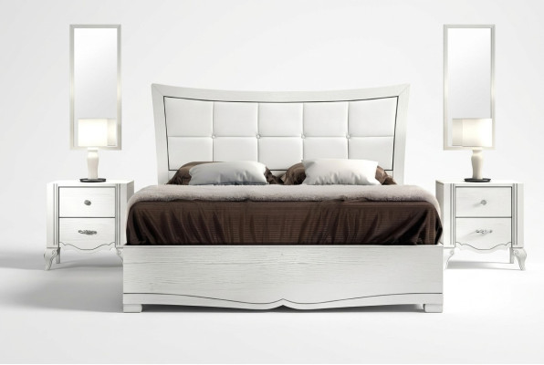 Doppelbett Betten Bett Polster Holz Designer Doppel Bettrahmen Weiß Bettgestelle