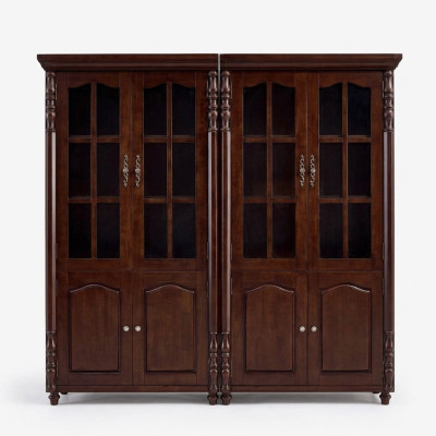 Bücherregal Vitrinen Schrank Regal Holz Schrank Bücherschrank Möbel 2tlg