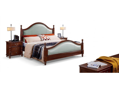 Bett Doppelbett Holzbett Möbel Massivholz Schlafzimmer Holz Betten