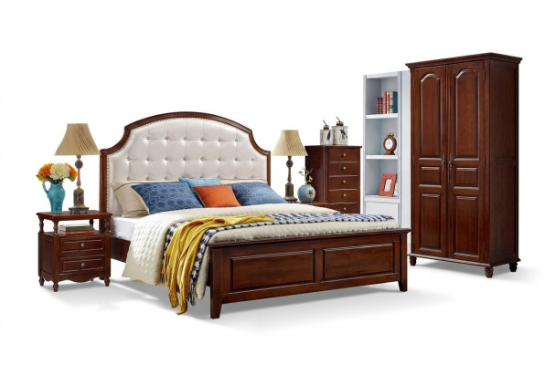 Bett Möbel Holz Design Betten Massiv Doppelbett Schlafzimmer klassisch
