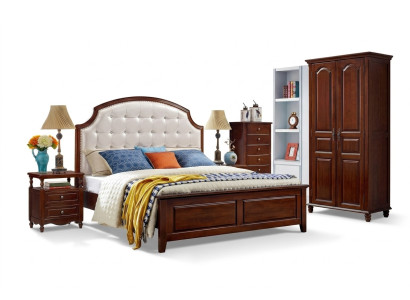 Bett Möbel Holz Design Betten Massiv Doppelbett Schlafzimmer klassisch