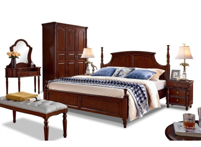 Betten Massiv Doppelbett Bett Möbel Holz Design Schlafzimmer klassisch