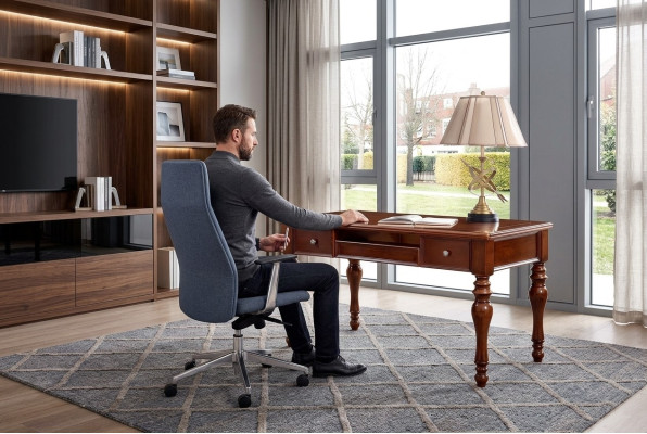 Büro Schreibtisch Armlehnenstuhl Arbeitszimmer Büro Einrichtung Möbel