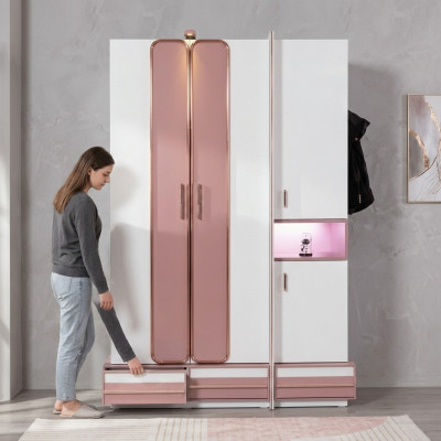 Kleiderschrank Schrank Schlafzimmer Schränke Zweifarbig Jugend Kleiderschränke
