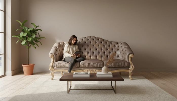 Sofa Couch Design Couchen Polster Textil Italienische Möbel Sitzer Bank 3 Sitzer