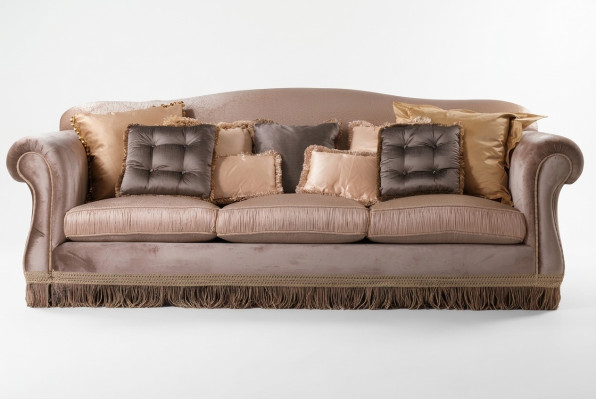 Sofa Dreibettzimmer Sofa 3-Sitzer Designer Sofa modernes Design Braun