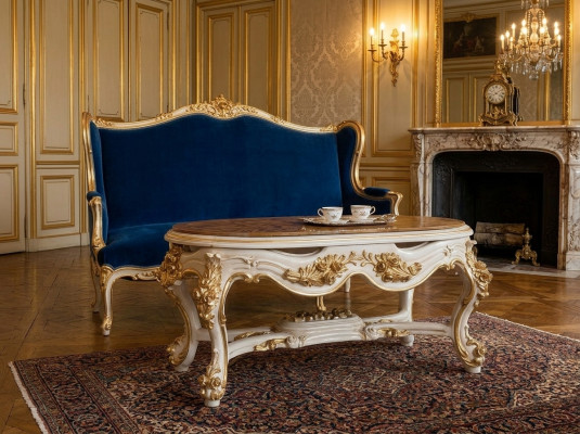 Tische Couchtisch Kaffee Wohnzimmer Tisch Italienische Möbel Barock Rokoko Neu
