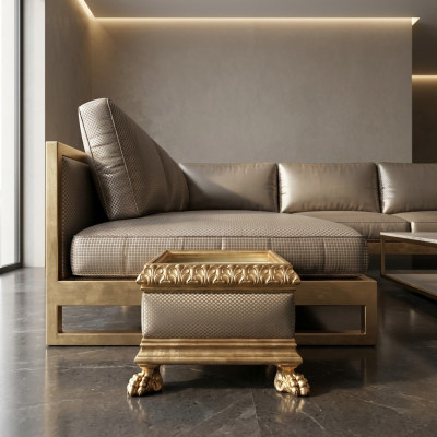 Brauner Couchtisch aus Holz mit Eiche Couchtisch kleiner Couchtisch klasika