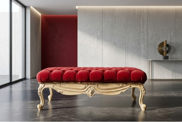 Clubhocker Wohnzimmer Möbel Stuhl Fußhocker Polster Chesterfield Klassische Neu