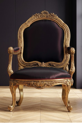 Stuhl Thron Barock Rokoko Textil 1 Sitzer Sofa Polster Sessel Italienische Möbel