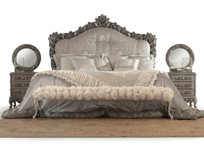 Chesterfield Bett Doppel Betten Leder Antik Stil Luxus Italienische Möbel Neu