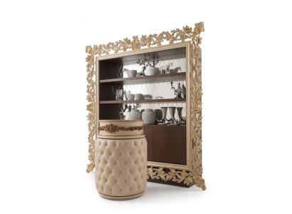 Vitrine Schrank Regal Wohnzimmer Bücherregal Holz Büroschrank Schränke Italien