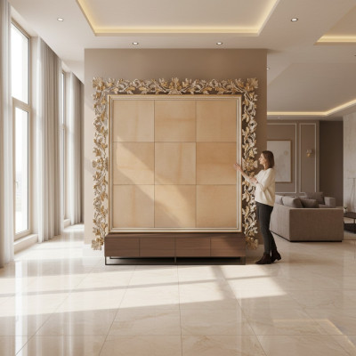 Bücherregal Vitrine Schrank Regal Wandpaneel Holz Büroschrank Schränke Italien