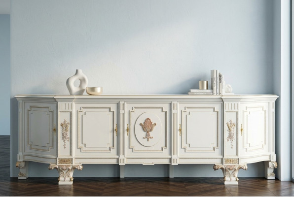 Kommoden Holz Schrank Wohnzimmer Möbel TV Schrankwände Design Sideboard Italien