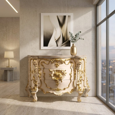 Kommode Wohnzimmer Kommoden Schubladen Holz Sideboard Schrank Schränke Massiv