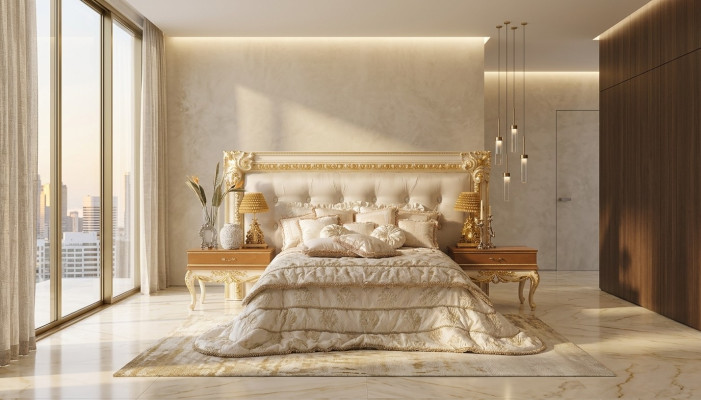 Chesterfield Bett Luxus Doppel Betten Italienische Möbel Einrichtung Boiserie