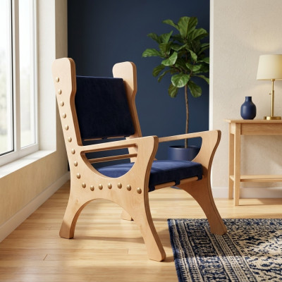 Esszimmer Stuhl 1 Sitzer Sessel Holz Luxus Klasse Barock Rokoko Design Möbel Neu