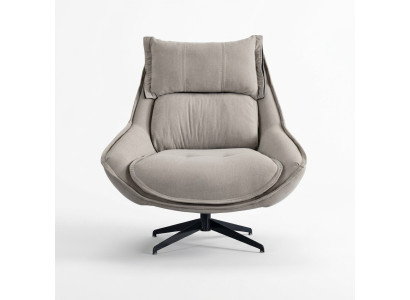 Drehbarer Sessel Luxus Ohrensessel Loft Möbel Design Stuhl Einsitzer Sofa Couch