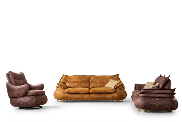 Sofagarnitur 3+1+1 Sitzer Set Design Sofa Polster Couchen Modern 3 tlg