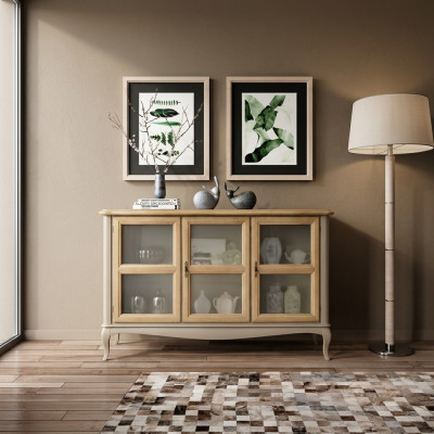 Kommode Wohnzimmer Kommoden Schubladen Holz Sideboard Schrank Schränke Massiv