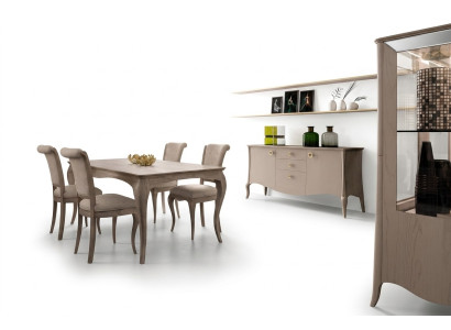 Klassische Esszimmer Garnitur Tisch Stuhl Set kommode Essgarnitur Stühle 6tlg