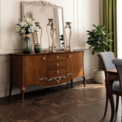 Kommode Schubladen Holz Kommoden Wohnzimmer Sideboard Schrank Schränke Massiv
