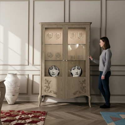 Wohnzimmer Anrichte Glas Schrank Vitrine Esszimmer Anrichte Holz Schränke Möbel