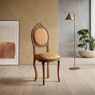 Esszimmer Holz Möbel Stühle Luxus Design Polster Stuhl Lehn Sitz Büro Möbel Neu