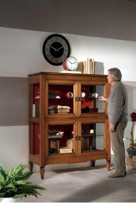 Wohnzimmer Anrichte Glas Schrank Vitrine Esszimmer Anrichte Holz Schränke Möbel